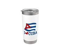 Cuban Flag Cuba Design Miami Spanish Cuban Vaso térmico de acero inoxidable de doble pared