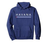 Cuban Flag Cuba Miami Havana Caribbean Vacation Spanish Sudadera con Capucha, Unisex para Adultos, Azul Marino, S