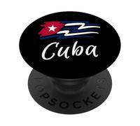 Cuban Flag Cuba Miami Spanish Cuban Roots T-Shirt PopSockets PopGrip Adhesivo