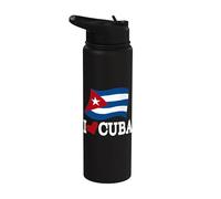 Cuban Flag Cuba T-Shirt Miami Spanish Cuban Shirt Stainless Steel Insulated Water Bottle