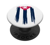 Cuban Flag Cuba White Star Proud Cubano Patria y Vida PopSockets PopGrip Adhesivo