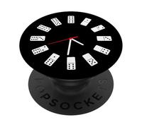 Cuban Game Dominoes Tournament National Sport Clock t-Shirt PopSockets PopGrip Adhesivo