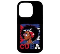 Cuban Girl Cuba Flag Orgullosa Afro Cubana Mujeres Carcasa para iPhone 14 Pro