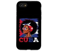 Cuban Girl Cuba Flag Orgullosa Afro Cubana Mujeres Carcasa para iPhone SE (2020) / 7/8
