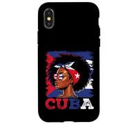 Cuban Girl Cuba Flag Orgullosa Afro Cubana Mujeres Carcasa para iPhone X/XS