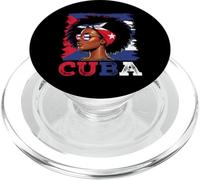 Cuban Girl Cuba Flag Orgullosa Afro Cubana Mujeres PopSockets PopGrip para MagSafe