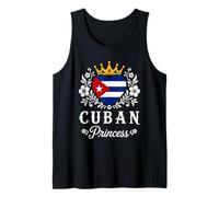 Cuban Princess Cuba Flag Proud Cuban Girl Camiseta sin Mangas