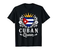 Cuban Queen Cuba Flag Proud Cuban Woman Camiseta