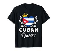 Cuban Queen Cuba Flag Proud Cuban Woman Camiseta