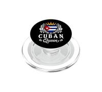 Cuban Queen Cuba Flag Proud Cuban Woman PopSockets PopGrip para MagSafe