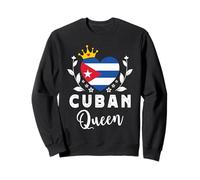 Cuban Queen Cuba Flag Proud Cuban Woman Sudadera