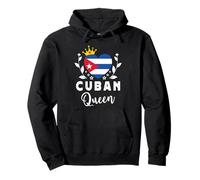 Cuban Queen Cuba Flag Proud Cuban Woman Sudadera con Capucha