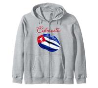 Cubanita Lips Formed by The Cuban Flag Design Sudadera con Capucha
