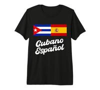 Cubano Español Cuba España Banderas Camiseta Premium
