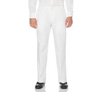 Cubavera Linen and Cotton Herringbone Textured Pants (Waist Size 30-54 Big & Tall) Pantalones Informales, Blanco Brillante, 34W / 29L para Hombre