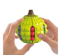 Cube Fidget Toy, Rotating Bean Puzzle, Durian Shape Gadget, Yellow, Green, Smooth Handheld Movement, Compact Stress Design, Ideal for Child Youth Men Women Travel Recess Family Interaction