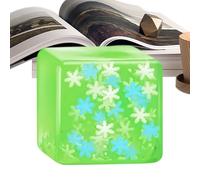 Cube Fidget Toys, Glow Soft Square Stress Ball, Snowflake Pattern Design for Fun Play, Elastic Squeeze Material, Sensory Fidget Toy, Relaxation Accessory for Kids Teens Office Classroom Use