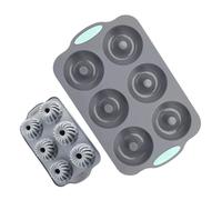 Cube Ice Mold - Christmas Wreath Ice Mold Freezer Tray | 6-Cavity Holiday Flexible Craft Supplies | Flexible Ices Molds For Freezer Chocolate Cake Dessert Food Baking Whiskey Cocktail Bourbon