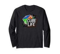 Cube Life Puzzle Solver Speedcuber Enthusiast Manga Larga