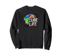 Cube Life Puzzle Solver Speedcuber Enthusiast Sudadera