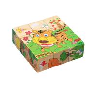 Cube Puzzle 3D, Toy Stem Wood, Learning Aid with Strong Quality, Brain Care Accessory with Simple Use, Lifestyle Care Gadget, Practical Present for Adults Kids Friends Family Home Classroom School