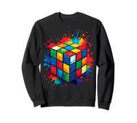 Cube Puzzle Splash Art - Juegos Rompecabezas Geométrico Sudadera
