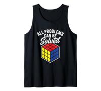 Cube Speed Cubing Puzzle Master Todos los Problemas se Pueden Resolver Camiseta sin Mangas