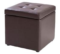 Cube - Taburete de piel sintética para almacenamiento, caja de juguetes con bisagra superior, caja organizadora