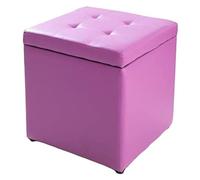 Cube - Taburete de piel sintética para almacenamiento, caja de juguetes con bisagra superior, caja organizadora