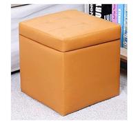 Cube - Taburete de piel sintética para almacenamiento, con bisagra, organizador superior, caja de puf individual