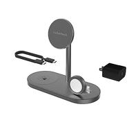 CubeNest Cargador inalámbrico 3 en 1 S310 Pro Compatible con la Serie de iPhone 12/13/14, AirPods, Apple Watch | Magsafe Charger | Cargador rápido de 20W | Robusto Acabado en Aluminio