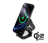 Cubenest El Qi2.2 cargador plegable inalámbrico magnético 3 en 1 SQ312 Pro negro