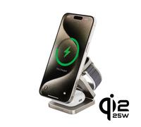 Cubenest El Qi2.2 cargador plegable inalámbrico magnético 3 en 1 SQ312 Pro titanio