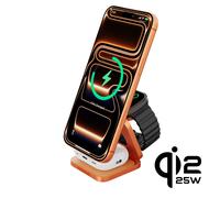 Cubenest El Qi2.2 cargador plegable inalámbrico magnético 3 en 1 SQ312 Ultra naranja