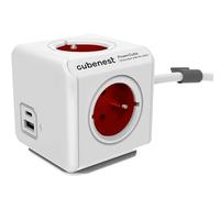 “CubeNest "Power Cube regleta extendida USB A+C PD 20W 1,5m | Innovador Cubo de Enchufe con función de Carga rápida y Base de Montaje | Uso Flexible, Bloqueo para niños (Países: FR/SK/PL/BE/