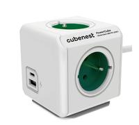Cubenest PowerCube Extended USB A+C PD 20 W 1,5 m zelená