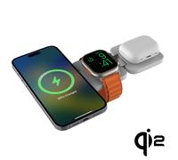Cubenest Qi2 El cargador plegable inalámbrico magnético 3 en 1 EQ310 blanco