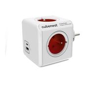 CubeNest Regleta Power Cube con USB A+C PD 20W | Innovadora función de Carga rápida, 16A/250V | Cubo de Enchufe Compacto con Opciones de Carga versátiles (Países: FR/SK/PL/BE/CZ)