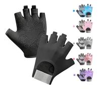 CubePlug Guantes de ciclismo antideslizantes para niños y niñas, medio dedo, palma acolchada para niños, ideales para montar en verano, MTB, bicicleta, deportes, senderismo, escalada y gimnasio