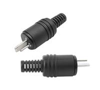 CubePlug - Juego de 2 conectores de cable de alta fidelidad macho DIN de 2 pines con terminales de tornillo seguros para una integridad de señal de calidad audiófilo y conectividad fiable [AV08]
