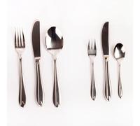 Cubertería Amsterdam 1235 (24 Piezas), Acero Inoxidable 18/10 Pulido Espej, Set de Mesa y Postre para 4 Comensales, Diseño Elegante y Resistente