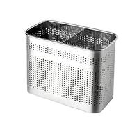 Cubertería de acero inoxidable recipiente para utensilios de cocina, Medium Square, Silver Medium Square