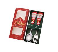 Cubertería de motivos navideños Set 410 Cuchara de Acero y Tenedor Festival Accesorios de Cocina para Varios Accesorios de Fiesta