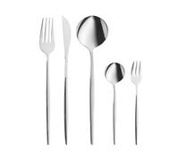 Cubertería moderna conjunto 30 cubiertos para 6 personas cuchillo tenedor cuchara cucharilla tenedor para postre acero inoxidable plateado Rigatoni
