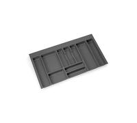 Cubertero Universal de plástico Gris Antracita, módulo 900 mm. Diseñado para: organizar Cubiertos en cajones.