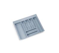 Cubertero Universal optimo de 600mm, plástico Gris, con múltiples Compartimentos. Diseñado para: organizar Utensilios de Cocina.