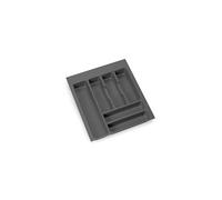 Cubertero Universal óptimo de plástico Gris Antracita, módulo 450mm. Diseñado para: organizar Cubiertos en cajones.