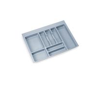 Cubertero Universal para cajón, 700 mm, plástico Gris. Diseñado para: organizar Utensilios de Cocina y Mejorar el Espacio en cajones.