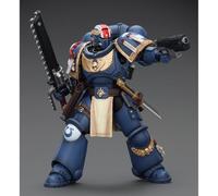 Cubertime Figura de acción de ciencia ficción a escala 1/18, azul teniente comandante, héroe sin casco con hoja de cadena y pistola, modelo líder táctico de élite para colecciones