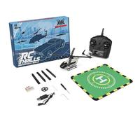 Cubertime Helicóptero RC WL-K160 modelo a escala 4CH sin escobillas, motor sin escobillas, avión de control remoto con retención de altitud, despegue de una tecla para adultos principiantes mayores de